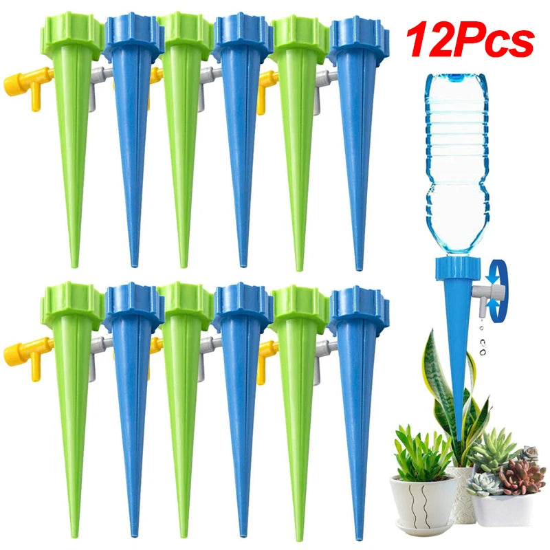 Automatic Drip Irrigation System Self Watering Spike for Flower Plants Greenhouse Garden Adjustable Auto Water Dripper Device Qme