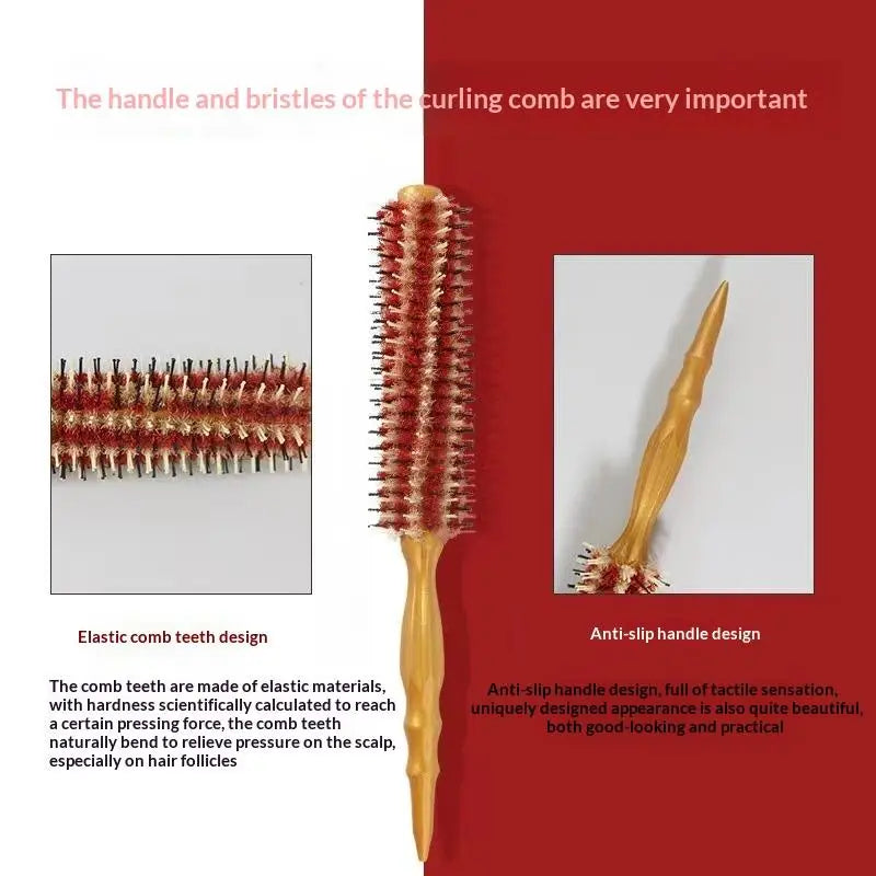 Detangling Comfortable Handle Salon Supplies Hair Styling Comb Round Qme