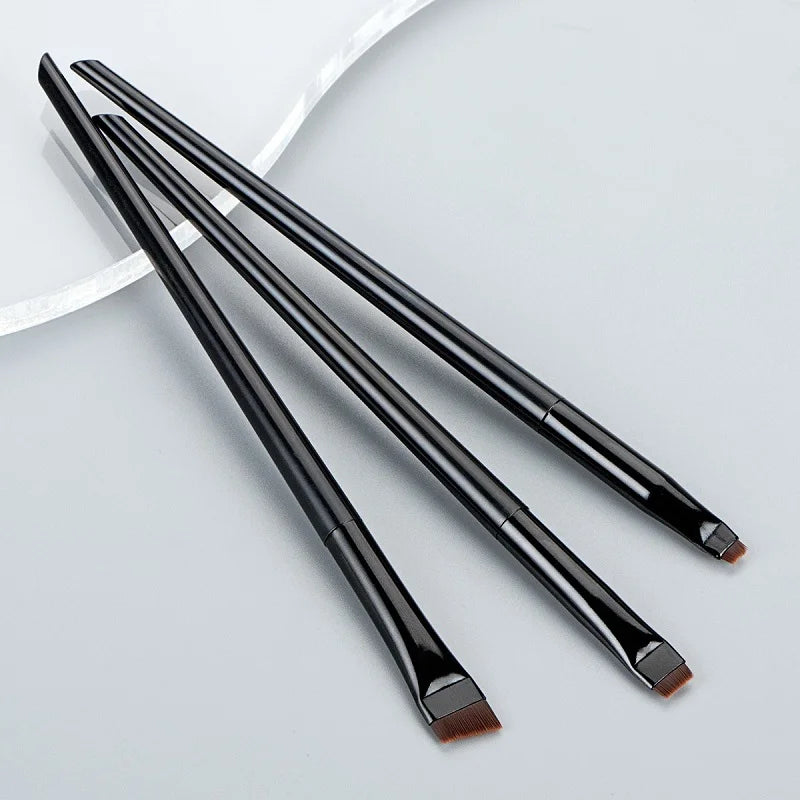 Blade Eyeliner Brush Eyebrow Portable Flat Fine Eye Liner Brow Qme Black China Mainland