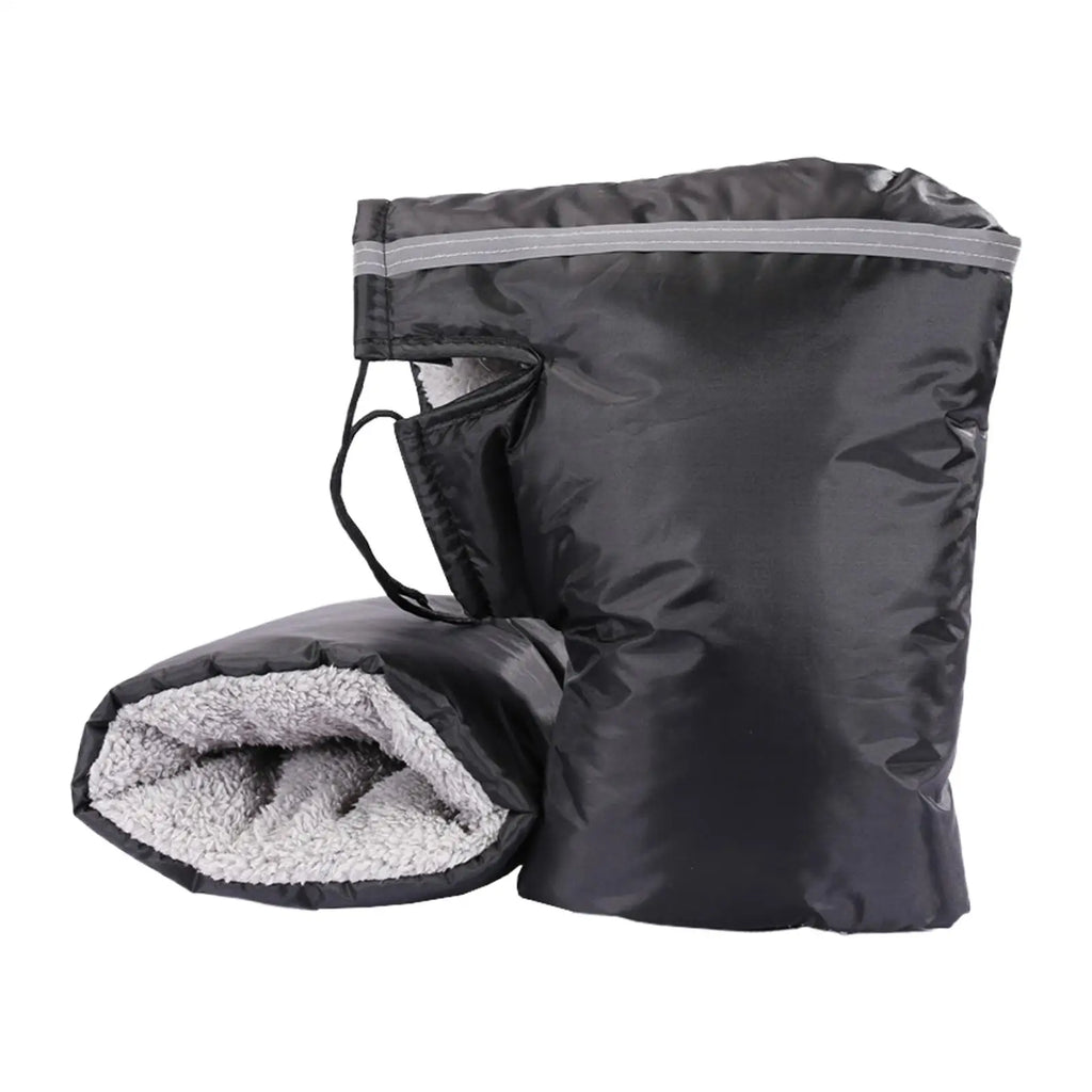 1pair Road Bicycle Handlebar Mittens Waterproof Winter Motorcycle Gloves Bike Handle Cover For Touring Camping Scooters Mountain Qme