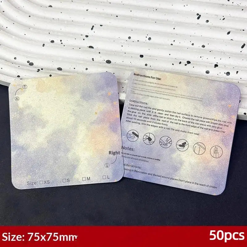 Gradient Pearlescent Nail Display Cards Mark Colorful Design Perfect Qme B B