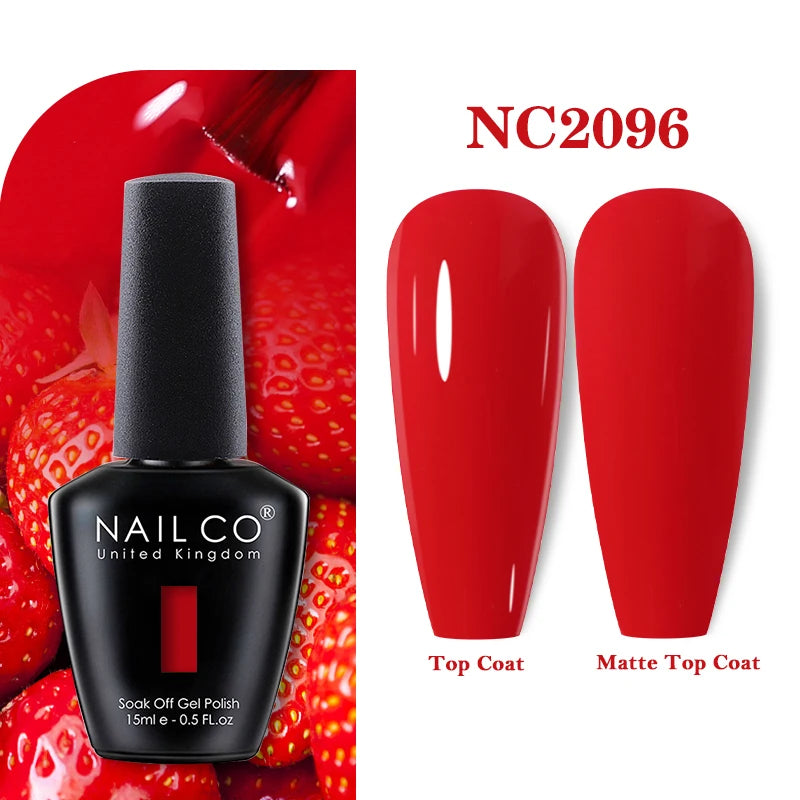 NAILCO Rubber Base Gel Polish Milky Pink Jelly White Beige 6Colors