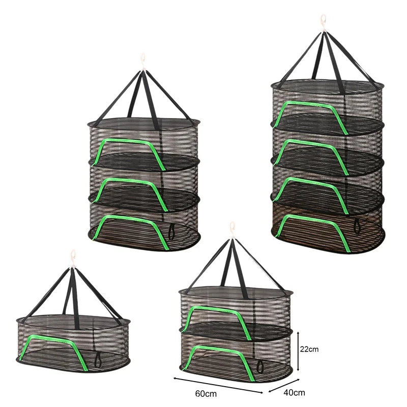 Dryer Bag Mesh Drying Net Vegetable Fruit Folding Food Anti-mosquito Qme