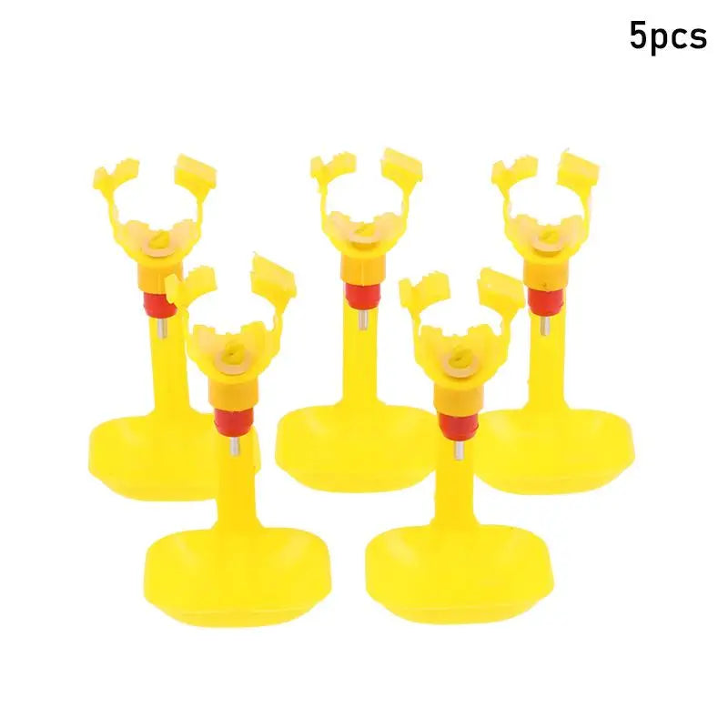 5 Automatic Chicken Water Drinking Cup Balls Pipe Nipple Drinkers Qme 5Pcs