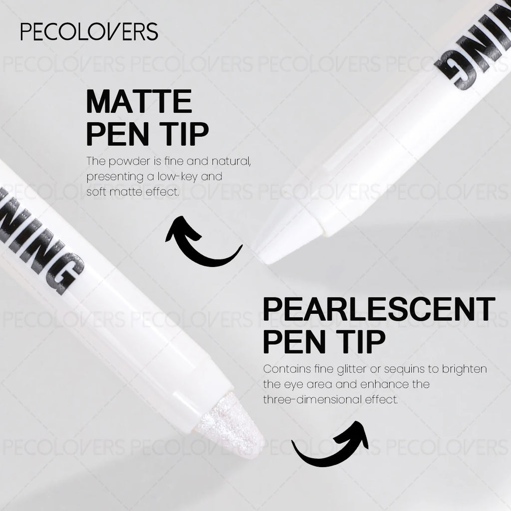 Pearl Shimmer Brown Tones Eyeshadow Pencil Under Eye Brightener Stick Qme