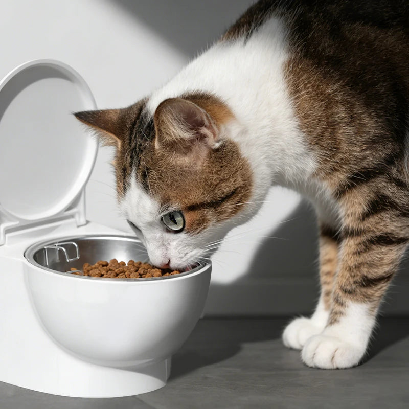Cat Dog Small Funny Bowl Dogs Cats Hilarious Gravity Toilet Water Qme