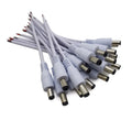 30PCS DC Power Cable 5.5*2.1mm Male Female Connectors for Surveillance LED Strip Light Plug Power Supply Accessory Qme Male-White DC-30cm