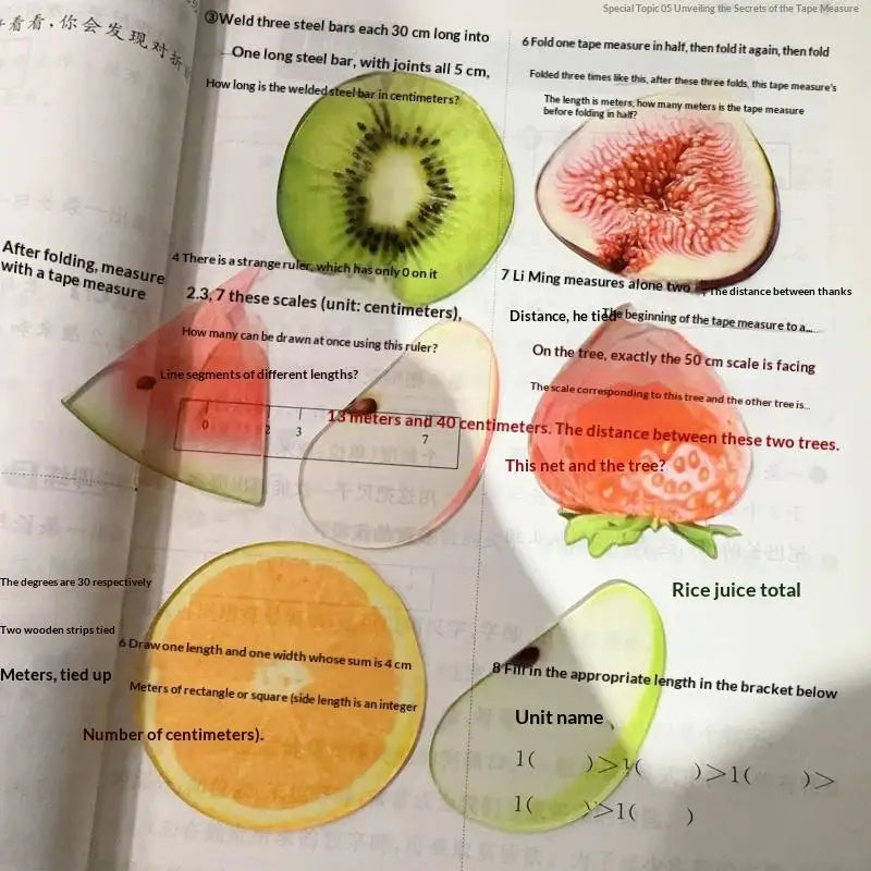 Reading Bookmark Simulation Fruit Desktop Decor Eye-catching Birthday Qme