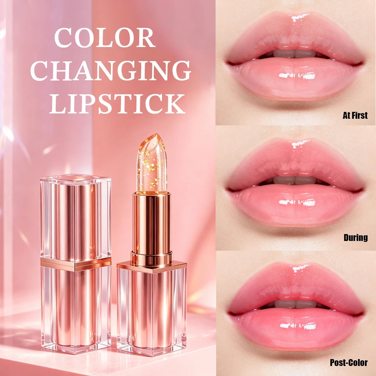 Color Changing Jelly Lipstick Waterproof Non-stick Cup Long Lasting Moisturizing Lip Balm Anti-fade Beauty Lip Makeup Qme