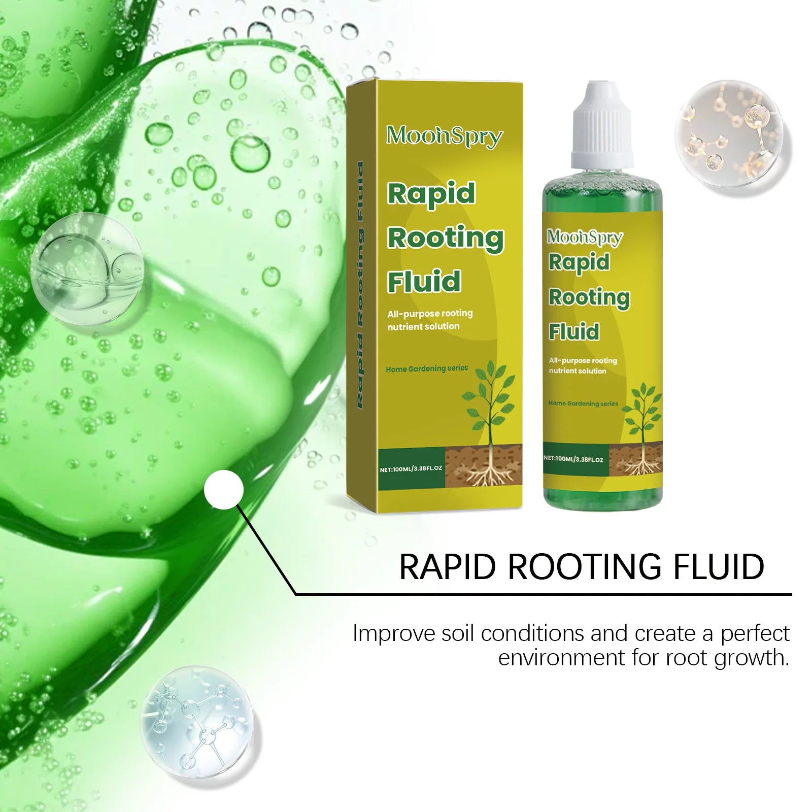 100ml Succulent Root Booster Potted Plant Nutrient Rapid Rooting Stimulator Fertilizer Supplement for Healthy Root Development Qme