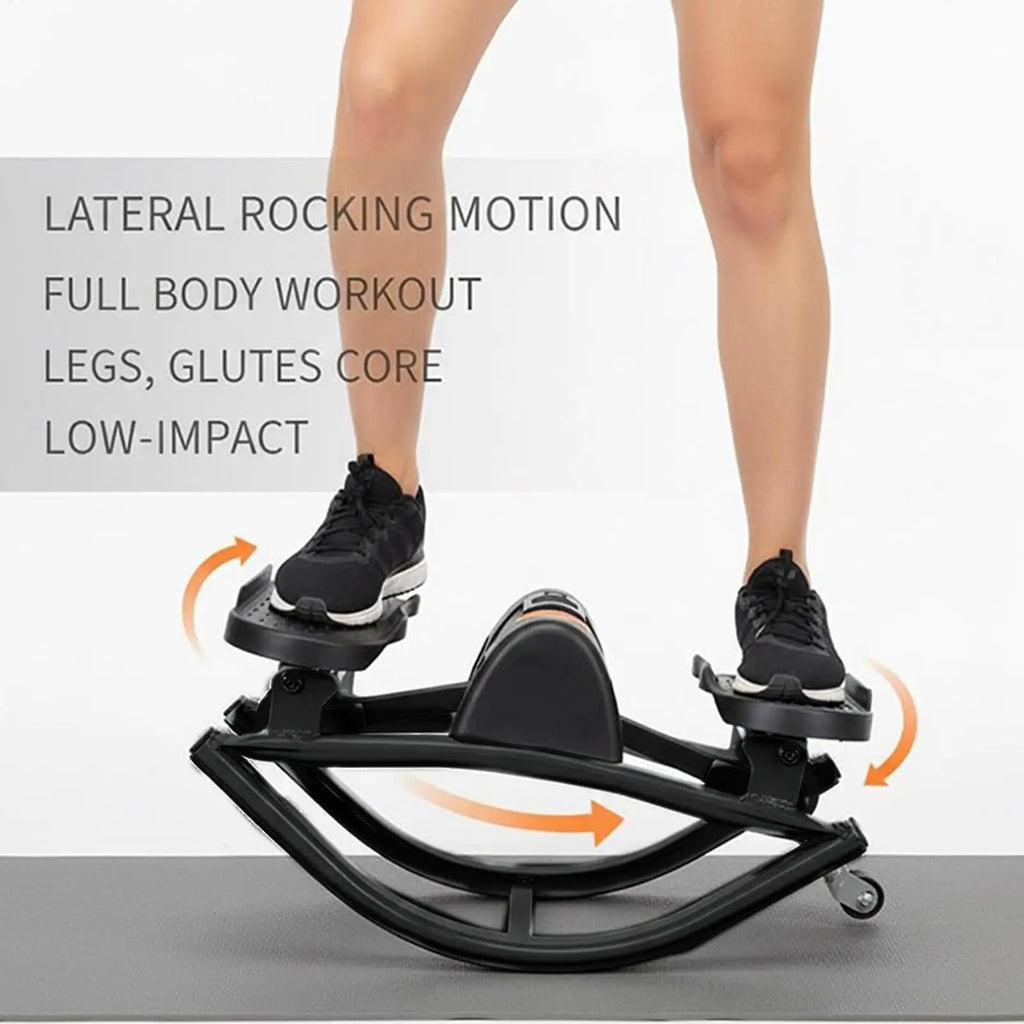 Rock Stepper Exercise Equipment Portable Silent Lateral Stepper Machine for Home Apartment Dorm Office Gym Legs Abs Glutes Women Qme