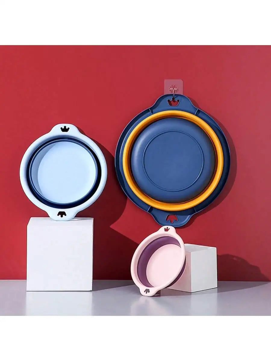 Lightweight Telescopic Portable Folding Wash Basin Easy Storage Hook Qme