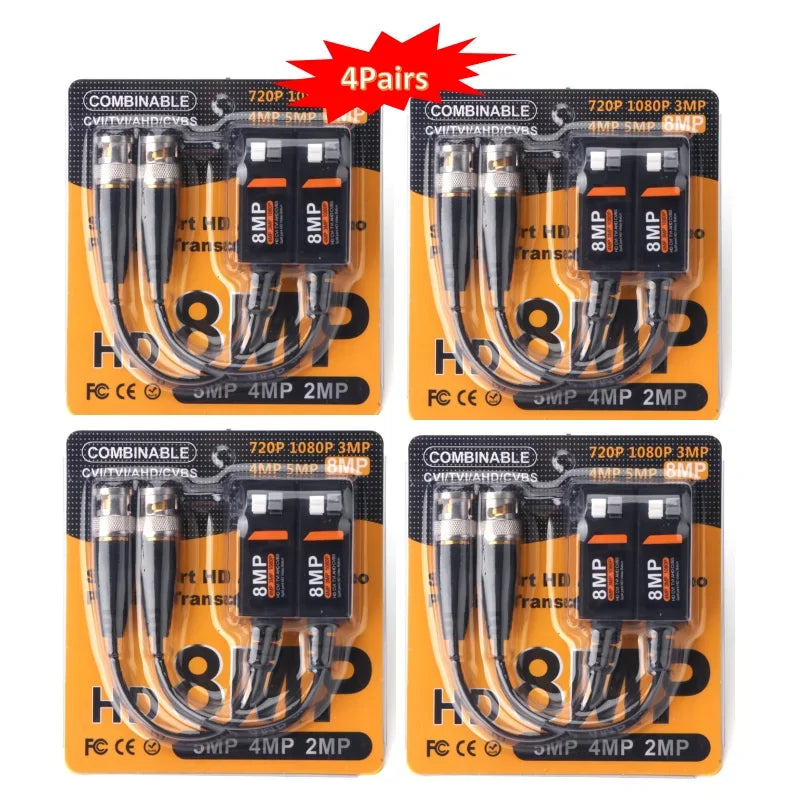 4pairs--5MP/8MP HD CCTV via Twisted Pairs Video Balun Qme Default Title