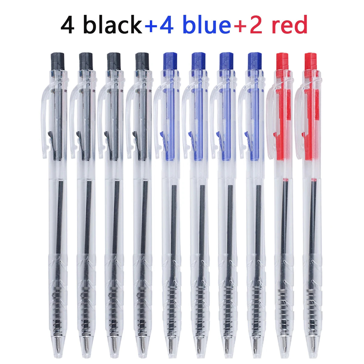 Retractable Ballpoint Pens, Medium Point (0.7mm), 10-30 Pack, Black/Blue/Red Pens Perfect Color Pens For School Office Supplies Qme 4black 4blue 2red