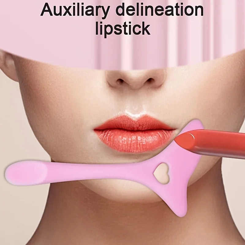 1 Pink Makeup Guide Multi-functional Heart-shaped Eyeliner Lipstick Qme