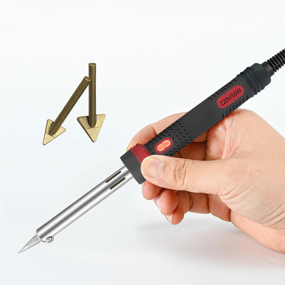 220V 60W Car Bumper Repair Electric Soldering Iron Home Leather Qme set 1 220V EU PLUG