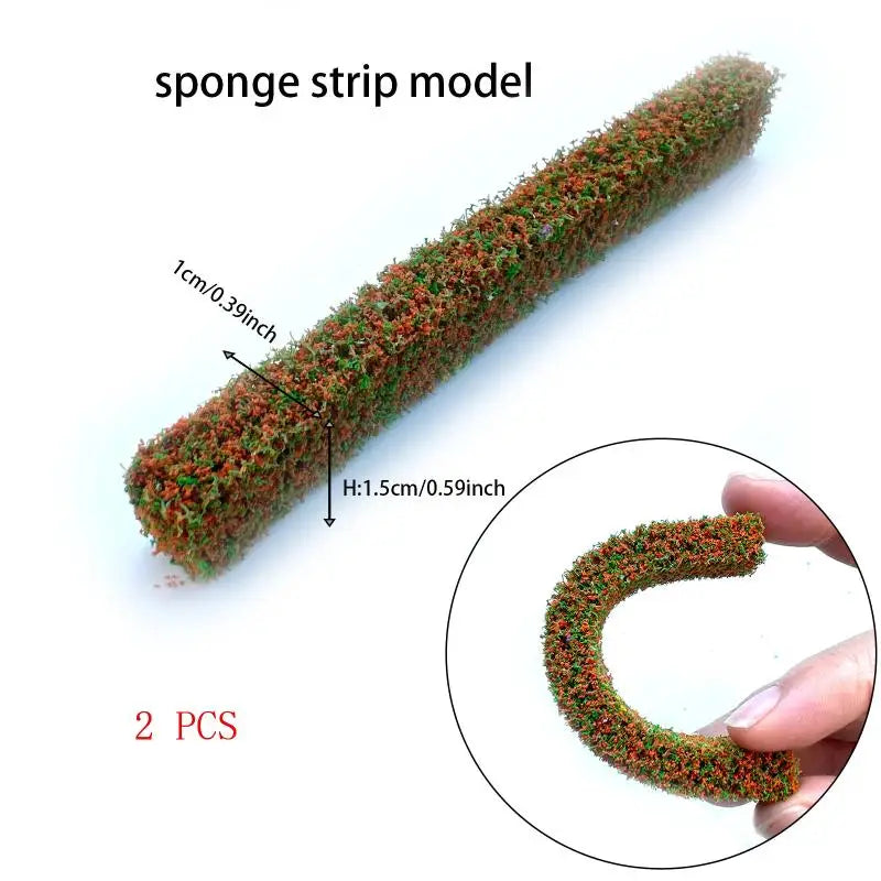 10x1 5x1cm Shrub Strip Grass Diy Sand Table Miniature Model Making Qme A9