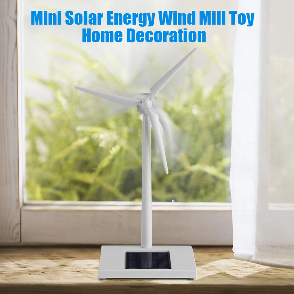 Home Decor Mini Solar Energy Wind Mill Kids Children Science Teaching Tool Home Decoration Wind Mill Solar Wind Qme