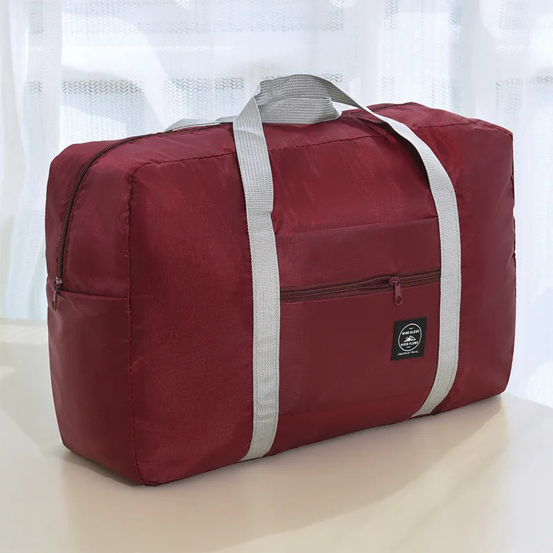Foldable Travel Airplane Packing Bag Large Capacity Clothes & Quilt Organizer Multifunctional Moving Luggage Sack Qme Red