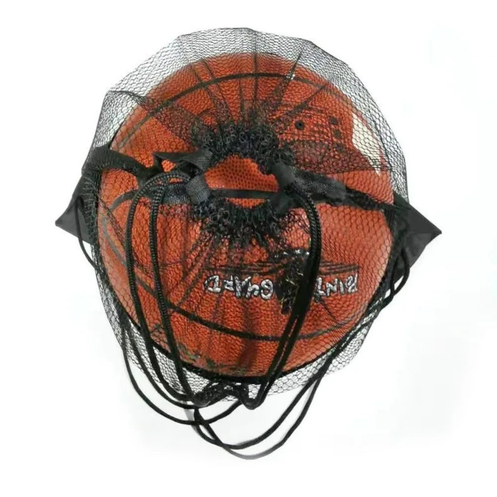 Mesh Basketball Gathered Opening Storage Bag Football Basketball Outdoor Sports Equipment Multi-functional Drawstring Backpack Qme