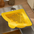 Drain Basket Sink Strainer Handle Food Slag Kitchen Supplies Trap Qme Yellow