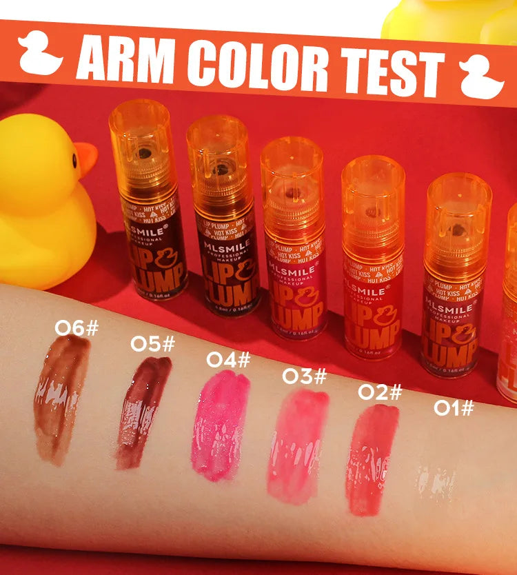 MLSMILE Duck Lip Plump Oil Moisturizing Gloss Mirror Water Nature Qme