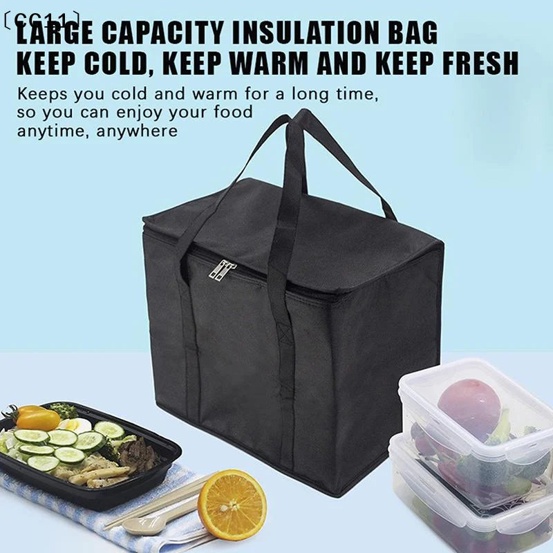 Large Capacity Insulated Lunch Bag Long Lasting Temperature Retention Qme