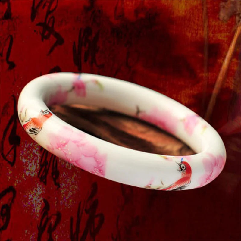 Chinese Antique Blue and White Porcelain Bangle Classic Ethnic Jingdezhen Ceramic Crafts Collection Jewelry Gifts Collection Qme 11-thin-1.2cm 58-60mm