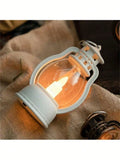 Horse Lights Oil Lamps Candle Night Christmas Atmosphere Flashing LED Qme white