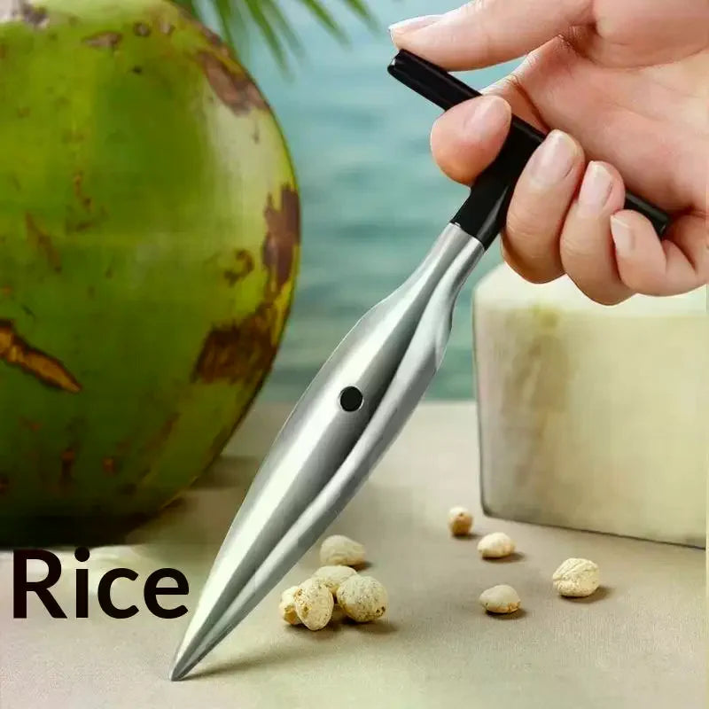 Stainless Steel Coconut Opener Tool T Shaped Puncher For Coconuts Easy Safe Drilling Qme