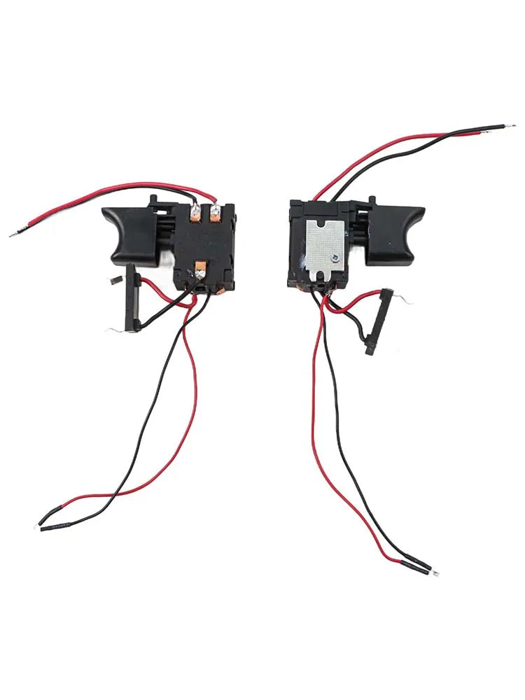 2 X Dustproof Speed Control Switch Plastic Metal 7.2V-24V Assembly Control Equipment For Electric Drill Part Replacement Qme