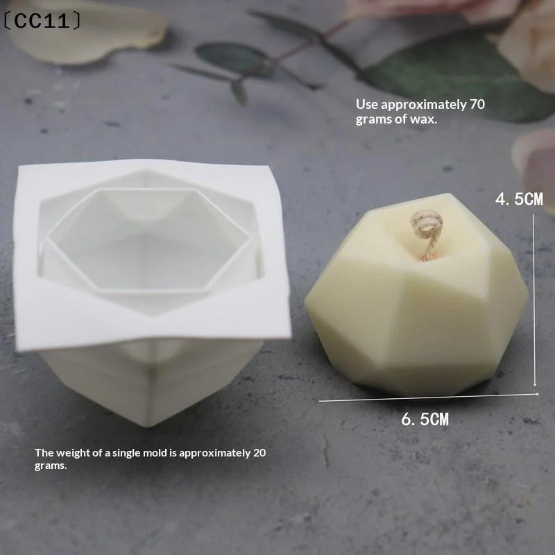 8 Cavity Diamond Polygonal Silicone Cake Mold French Dessert Mousse Qme