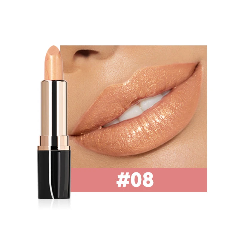 Waterproof Shiny Lipstick Long-lasting Retention Multiple Colors Qme 08