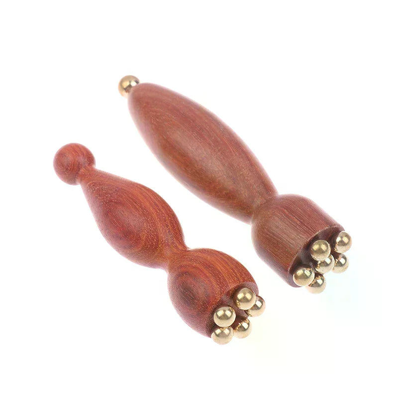 Handheld Lotus Seedpod Beauty Professional Brass Rosewood Facial Gua Qme