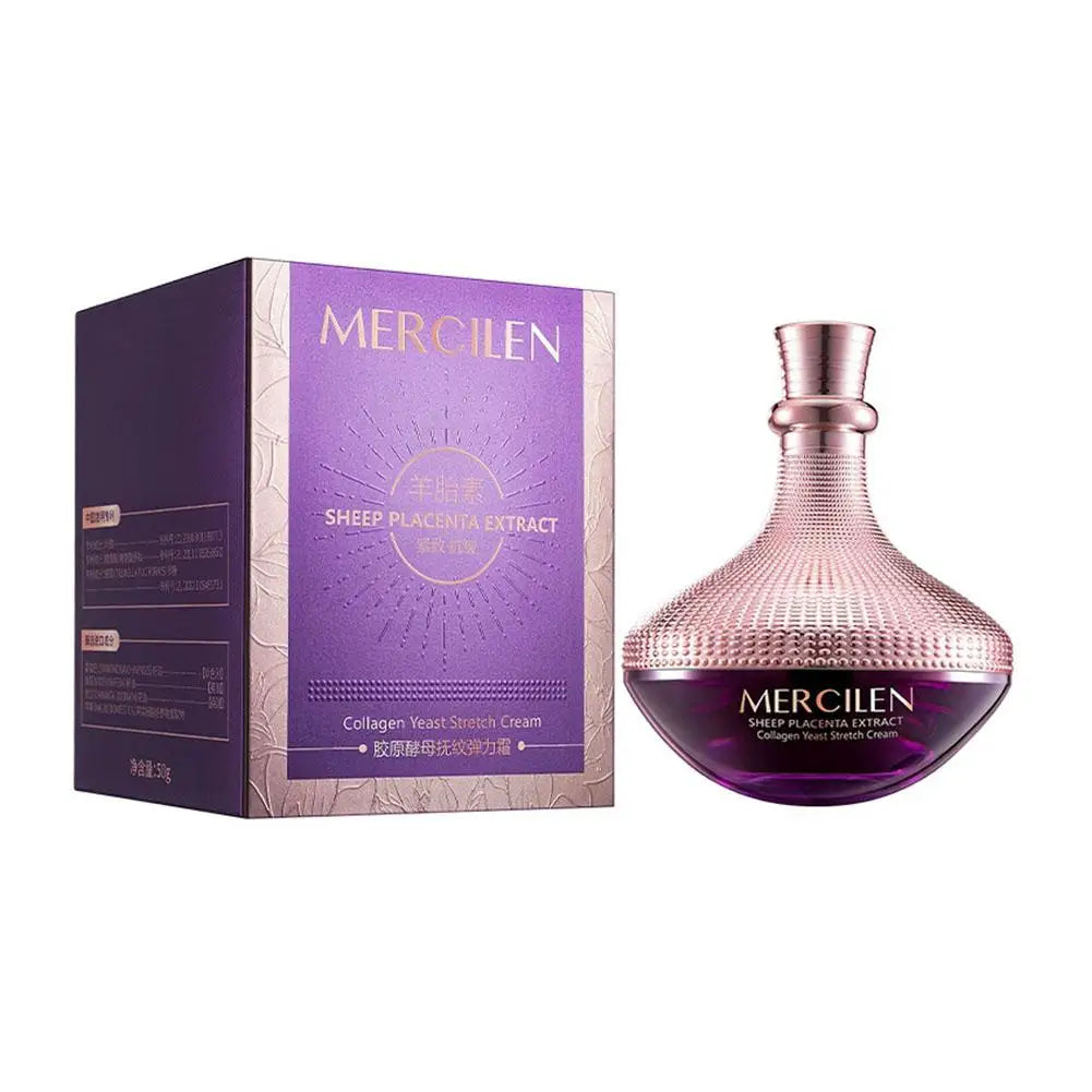 Collagen Facial Cream Sheep Placenta Yeast Elastic Moisturizing Qme purple