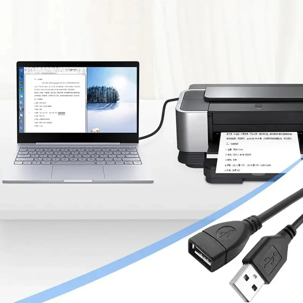 High Speed USB2.0 Extension Cord Male-Female Extender Wire for Laptop PC TV Projector Car Digital Accessories Data Transmission Qme