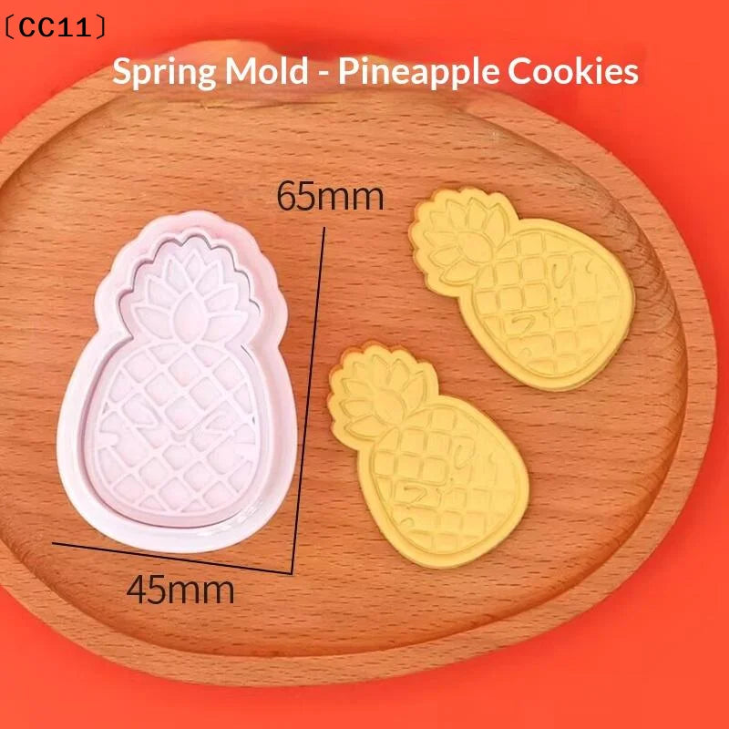 Cute Pineapple Summer Clay Cutters Reusable Plastic Molds Handmade Qme