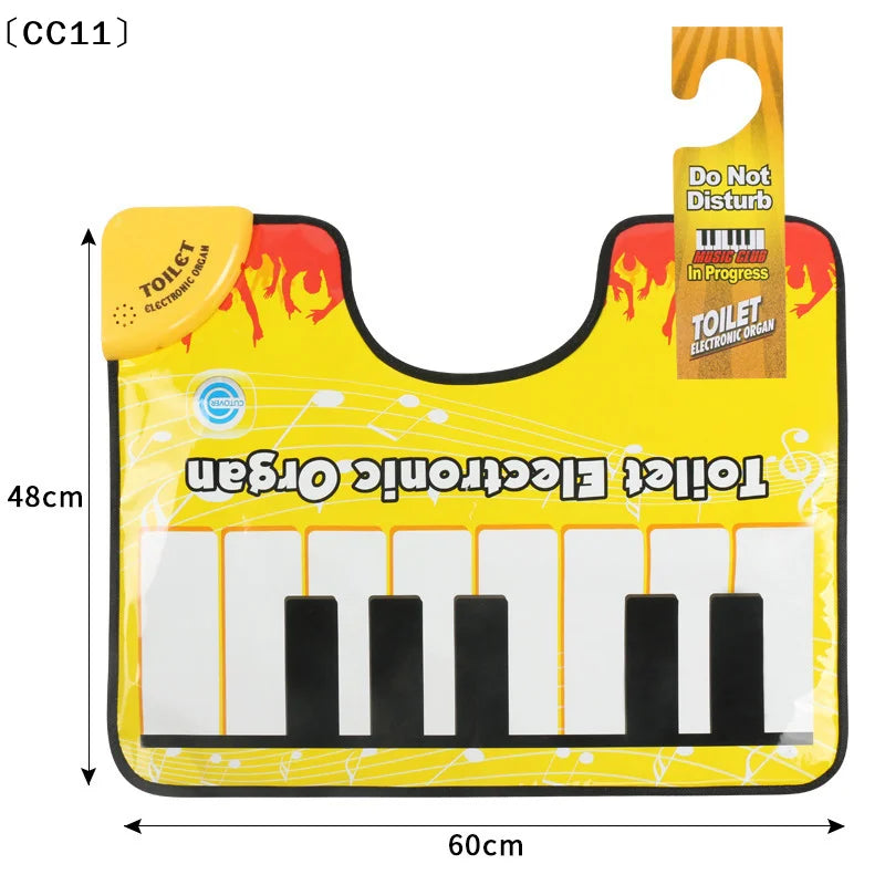Toilet Piano Music Carpet Potty Sounding Rug Creative Bathroom Fun Qme