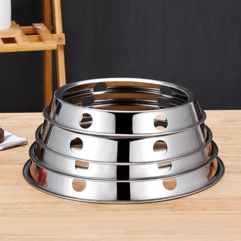 Stainless Steel Wok Ring Pot Holder Gas Stove Rack Heat Insulation Qme