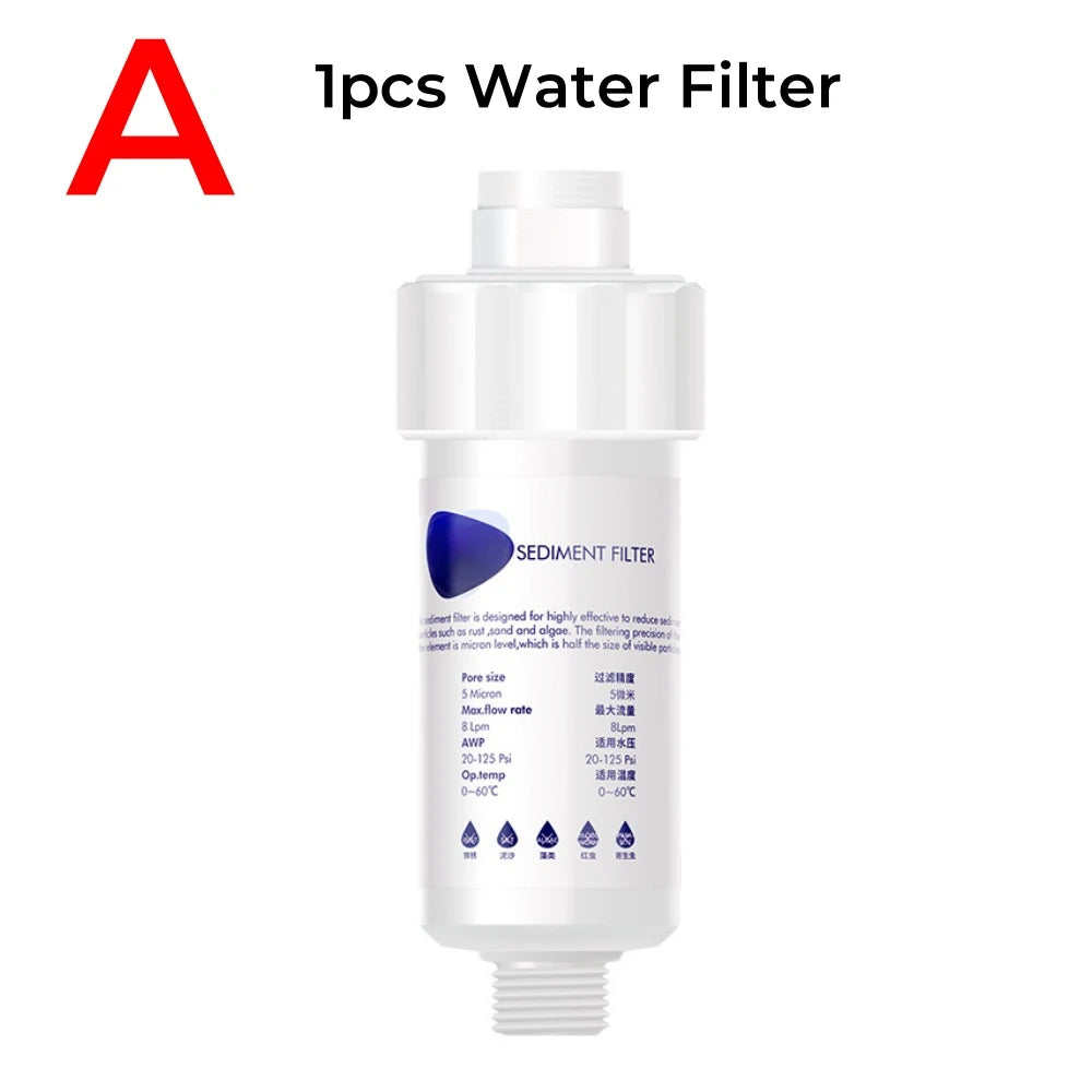 Pre-Filter Water Filter PP Cotton Filter Cartridge Removal Heavy Metal Purifier household Washing Machine Shower Water Filter Qme A
