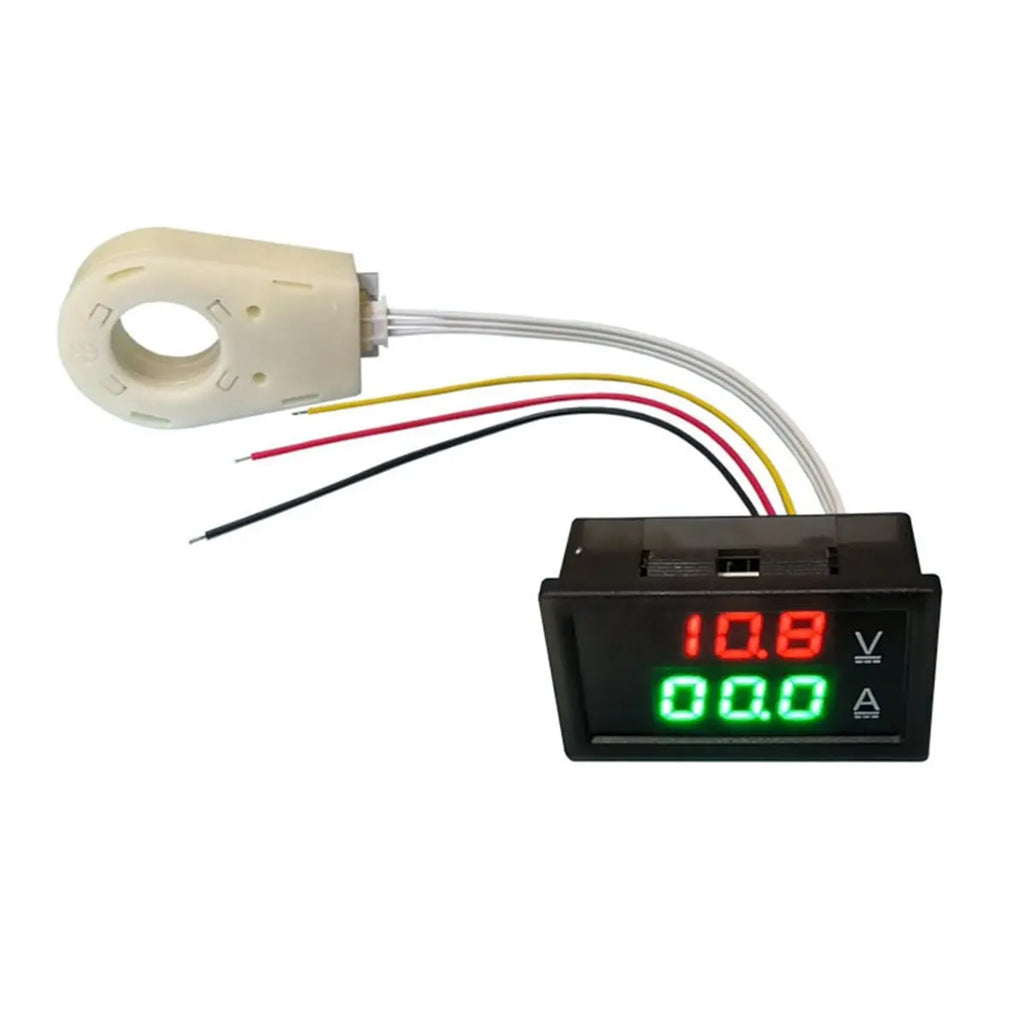 A02F-3X Hall Ammeter Voltmeter DC 0-300V 200A Battery Monitor LED Digital Current Voltage Meter 12V 24V 36V 48V 60V Car Qme