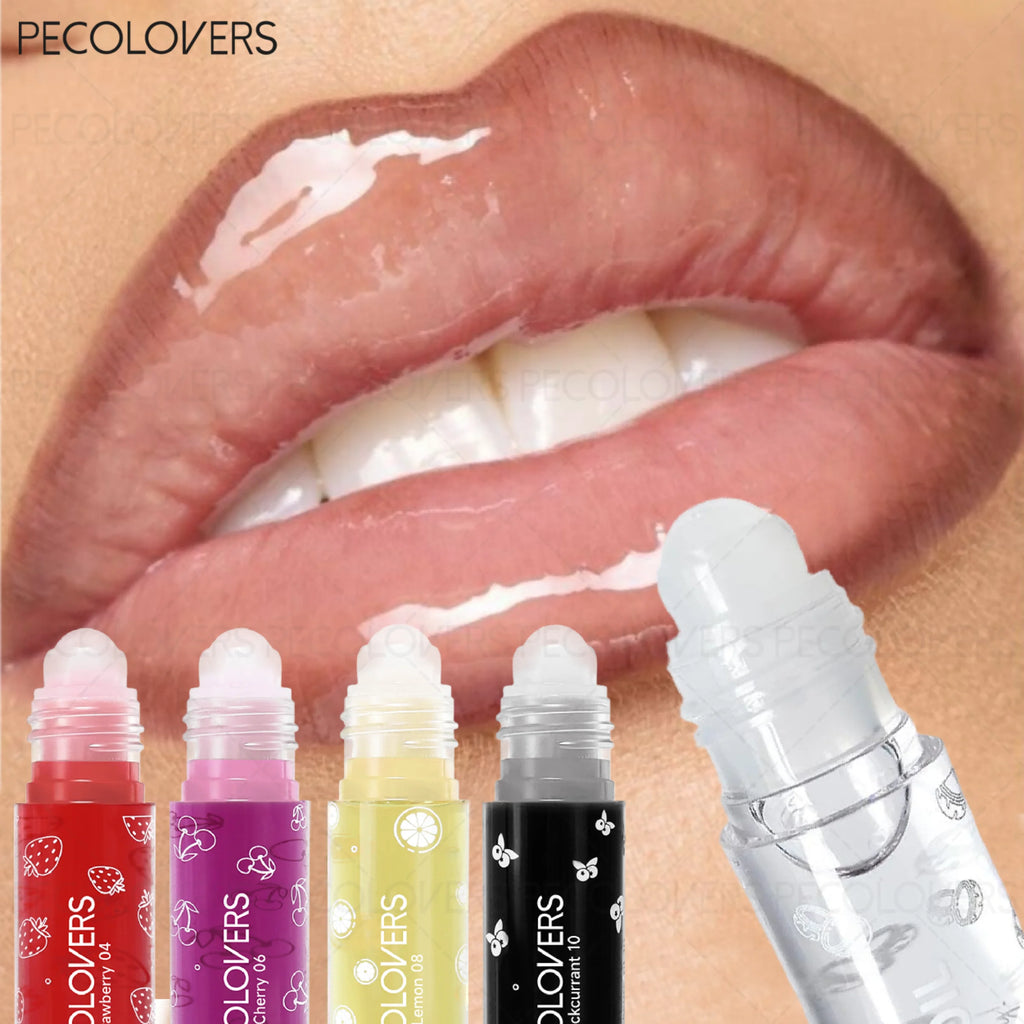Clear Fruit Flavor Roll-on Lip Oil Moisturizing Hydrating Repair Qme