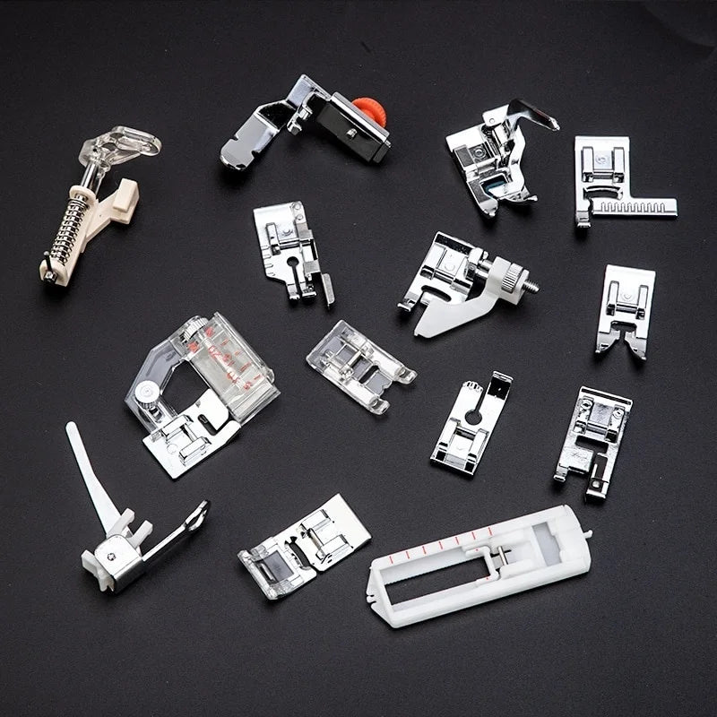 32PCS Sewing Machine Presser Feet Set Multifunctional Presser Foot Kit Cording Braiding Pintuck DIY Sewing Accessories Tools Qme