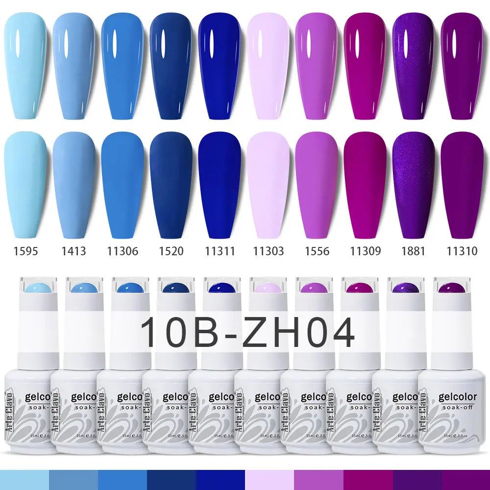 Arte Clavo 4 6 8 Gel Nail Polish Art Soak Off UV Colorful Semi Qme