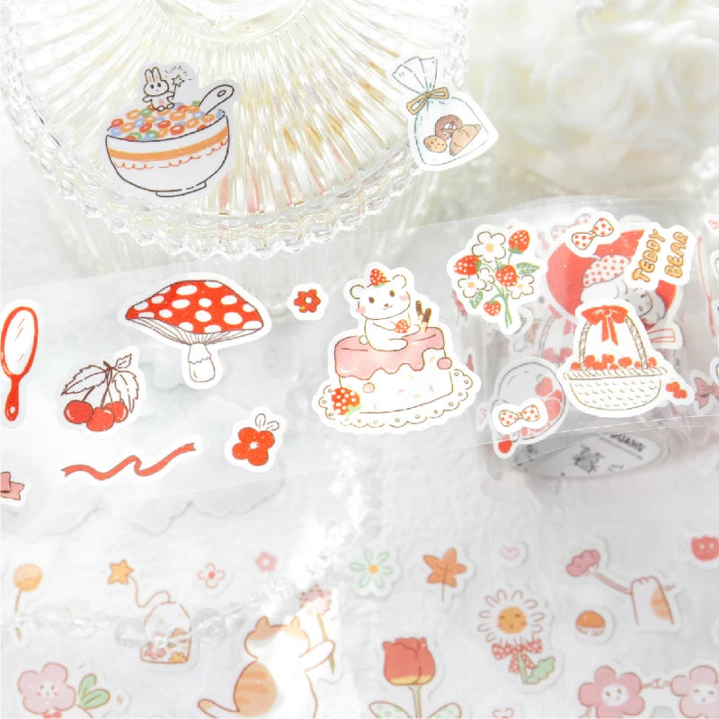50mm*2m/roll cute masking tape for daily necessities decorative labels stickers diaries scrapbooks photo albums stationery tape Qme