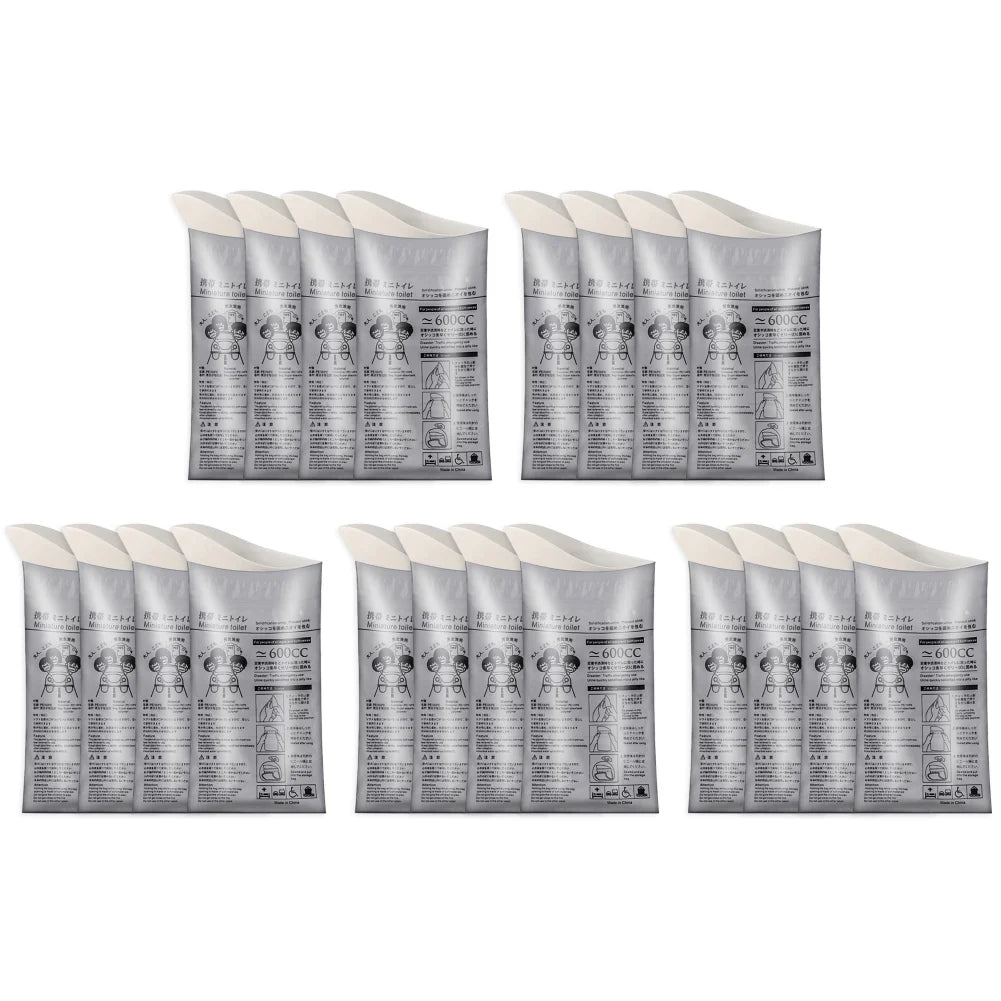 100-8PC Outdoor Emergency Urine Bags 600ml Disposable Travel Mobile Toilet Portable Urinal Bag for Female Baby Male Vomiting Bag Qme 20PCS