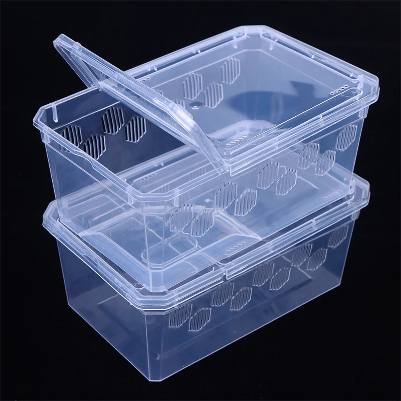 Reptile Tank Insect Spiders Tortoise Lizard Plastic Transparent Qme