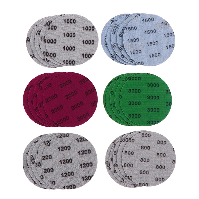 3 Wet Dry Sanding Discs 800-3000 Grit Sandpaper Assortment Hook Loop Qme