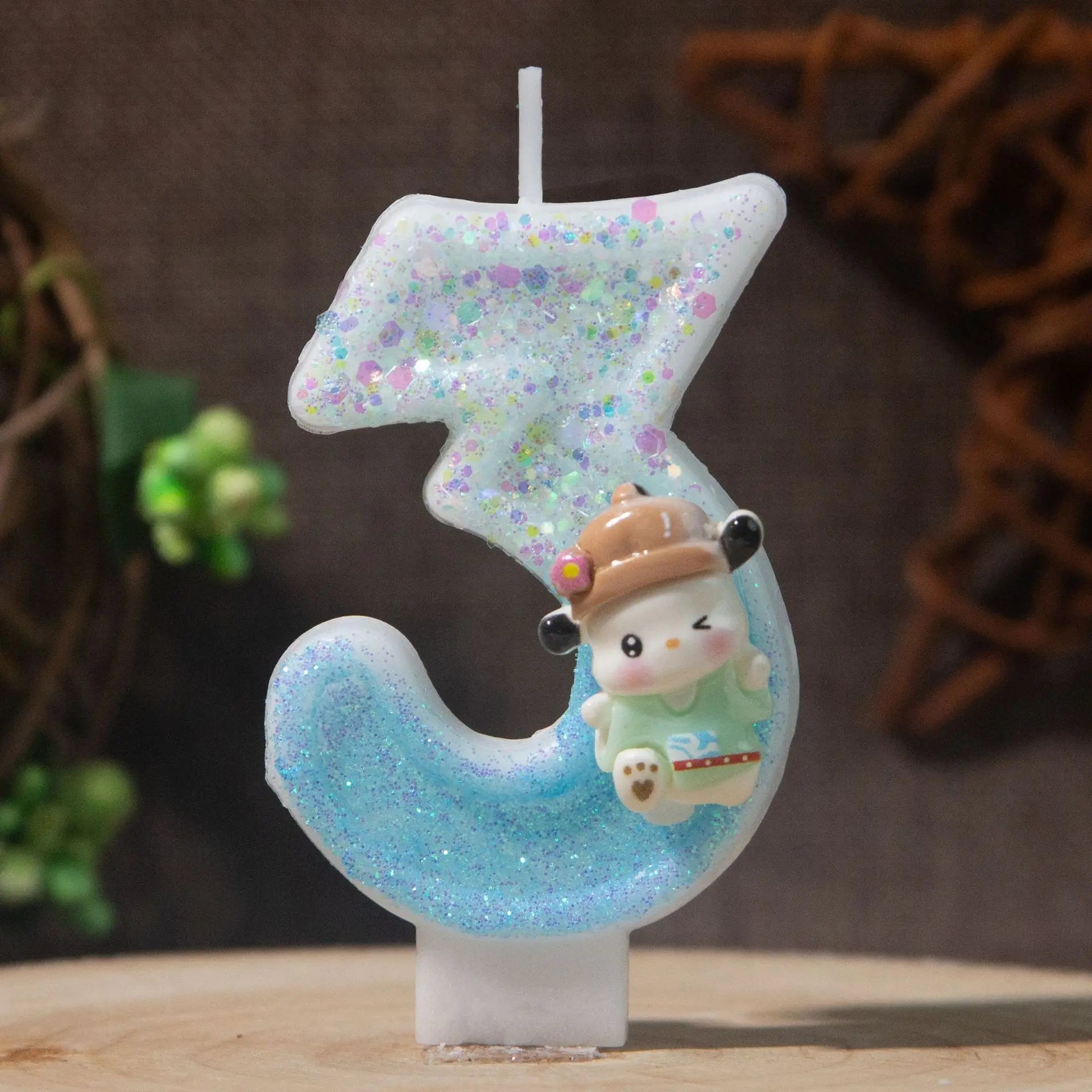 Pacha Dog 0-9 Numbered Birthday Candles Pink Cartoon Cake Topper Qme 3