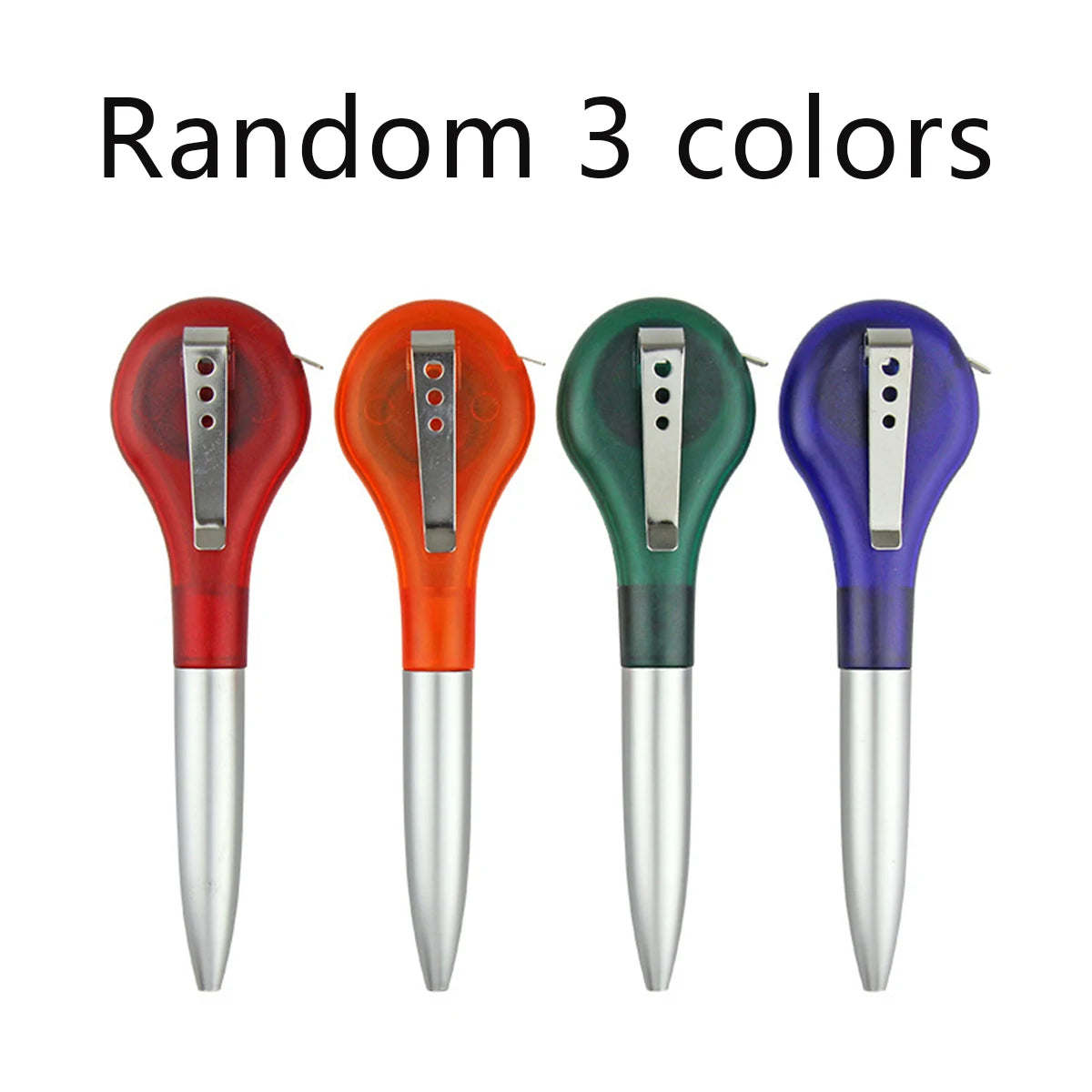 Creative 2-in-1 Ballpoint Pen & Retractable Tape Measure, 0.7 mm Blue Ink for Writing Comfort, Back to School Pens Qme Random 3